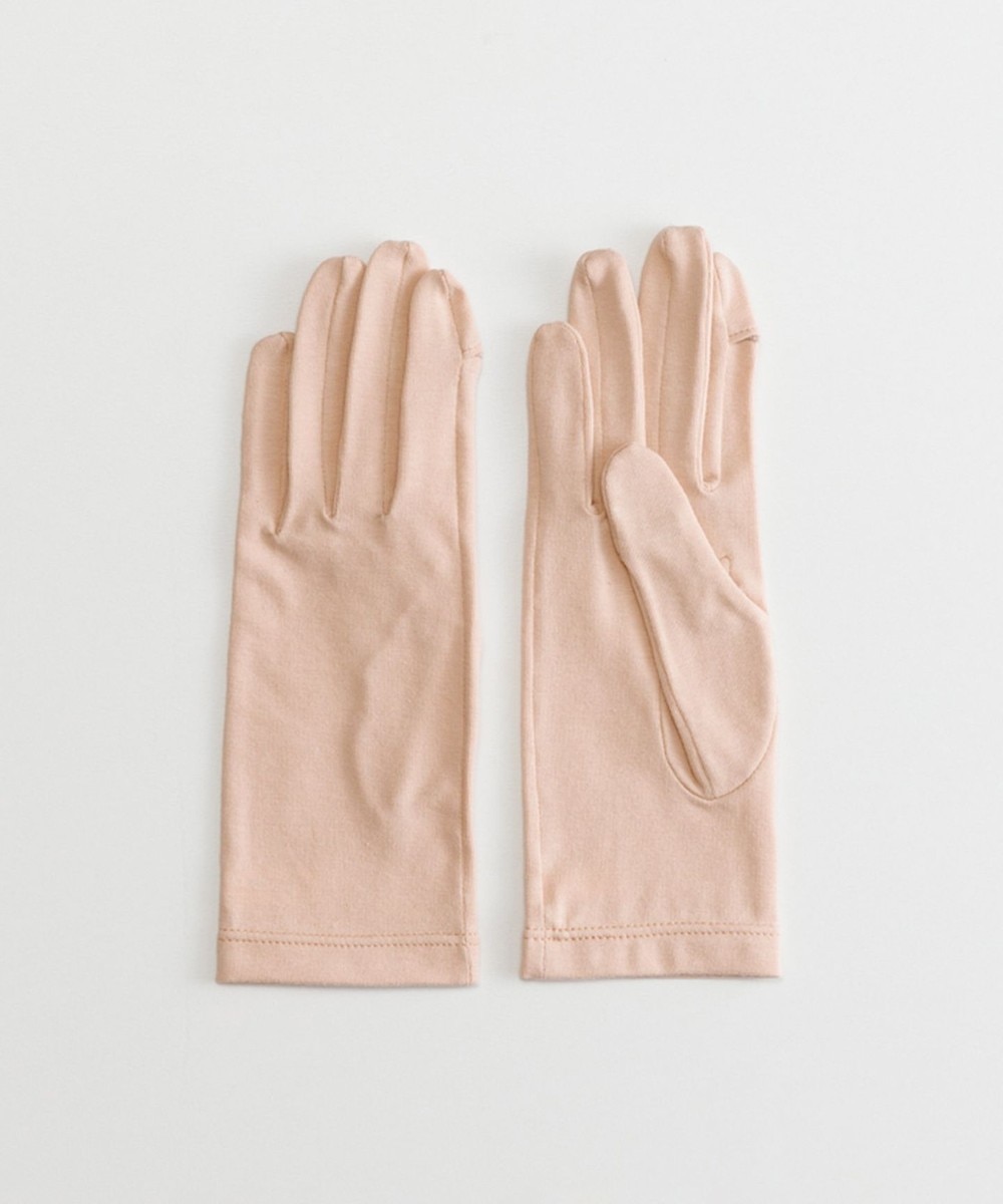 【オンワード】 ORuKuBET>ファッション雑貨 organic cotton gloves + ライトピンク L レディース 【送料当社負担】