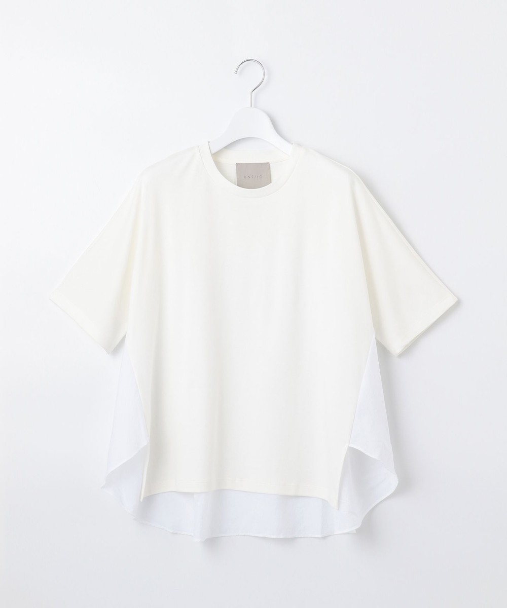 【オンワード】 UNFILO L>トップス 【撥水・汗シミ防止・接触冷感 】シャツコンビ UPTシャツ ホワイト 44 レディース 【送料無料】