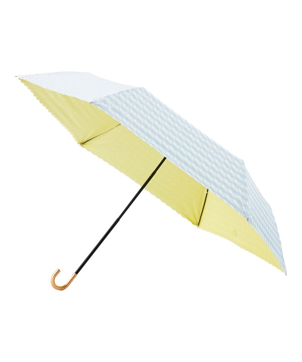 MOONBAT>ファッション雑貨 estaa 晴雨兼用 折りたたみ傘 3Dシート 日傘 遮光 遮熱 UV ホワイト 親骨50cm レディースの大画像