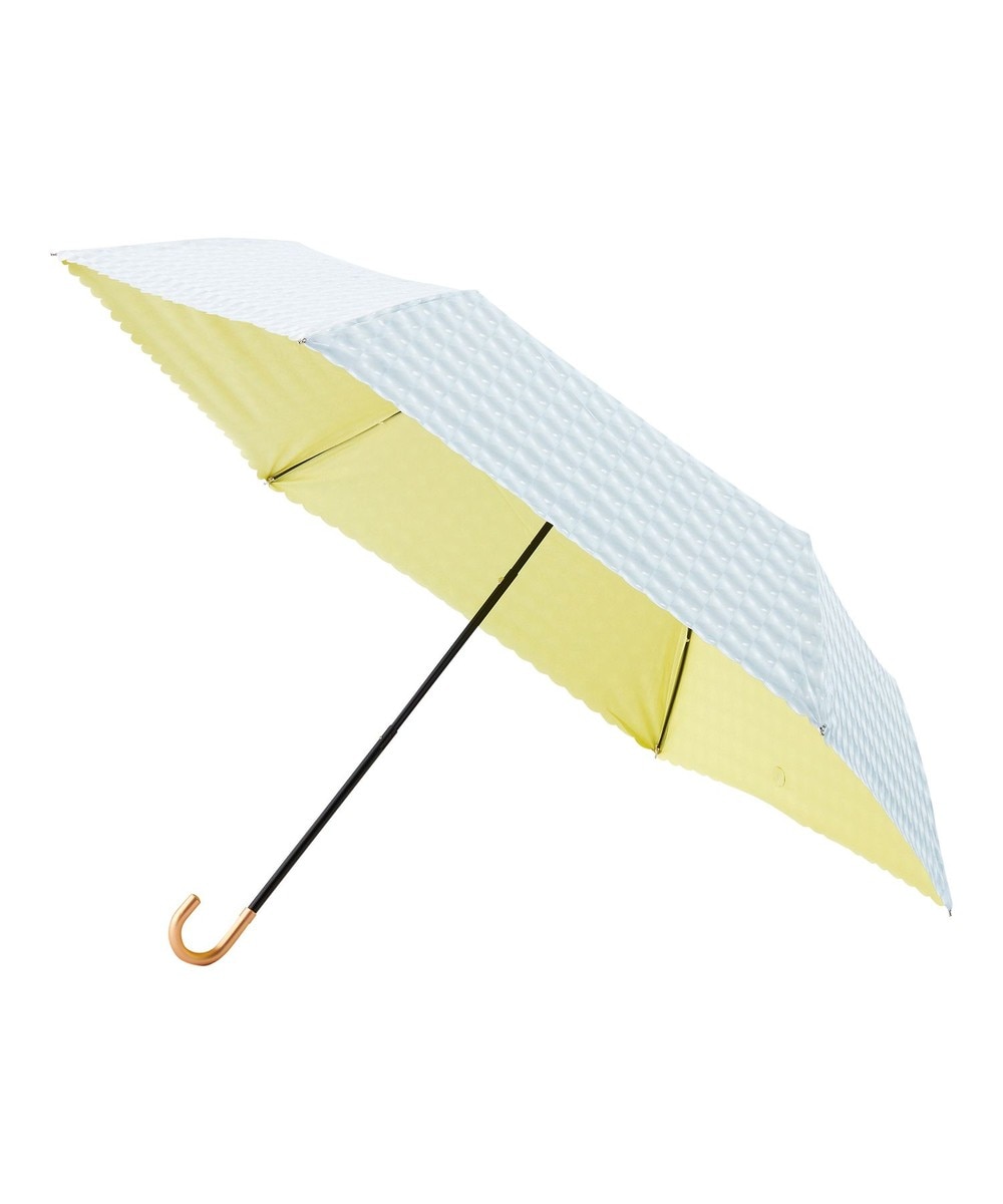 MOONBAT>ファッション雑貨 estaa 晴雨兼用 折りたたみ傘 3Dシート 日傘 遮光 遮熱 UV ホワイト 親骨50cm レディースの画像