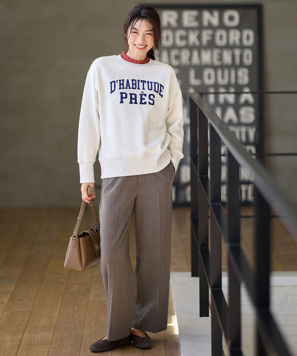 【オンワード】 ANY>パンツ 【洗濯機可/ストレッチ/ウエストゴム/裏起毛】マルチファンクションストレッチチェックワイドパンツ ブラウンチェック 1 レディース 【オンワード】 ANY>パンツ 【洗濯機可/ストレッチ/ウエストゴム/裏起毛】マルチファンクションストレッチチェックワイドパンツ ブラウンチェック 1 レディース