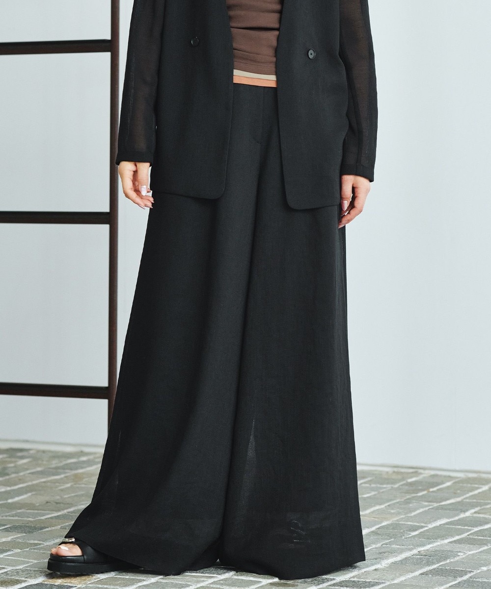 【オンワード】 ICB>パンツ 【一部カラーのみ接触冷感・洗える】UnleashLite タックパンツ ブラックメッシュ 4 レディース 【オンワード】 ICB>パンツ 【一部カラーのみ接触冷感・洗える】UnleashLite タックパンツ ブラックメッシュ 4 レディース