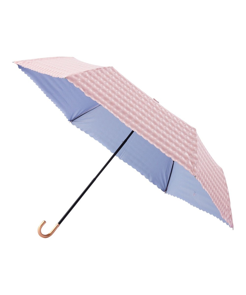 MOONBAT>ファッション雑貨 estaa 晴雨兼用 折りたたみ傘 3Dシート 日傘 遮光 遮熱 UV ピンク 親骨50cm レディースの大画像