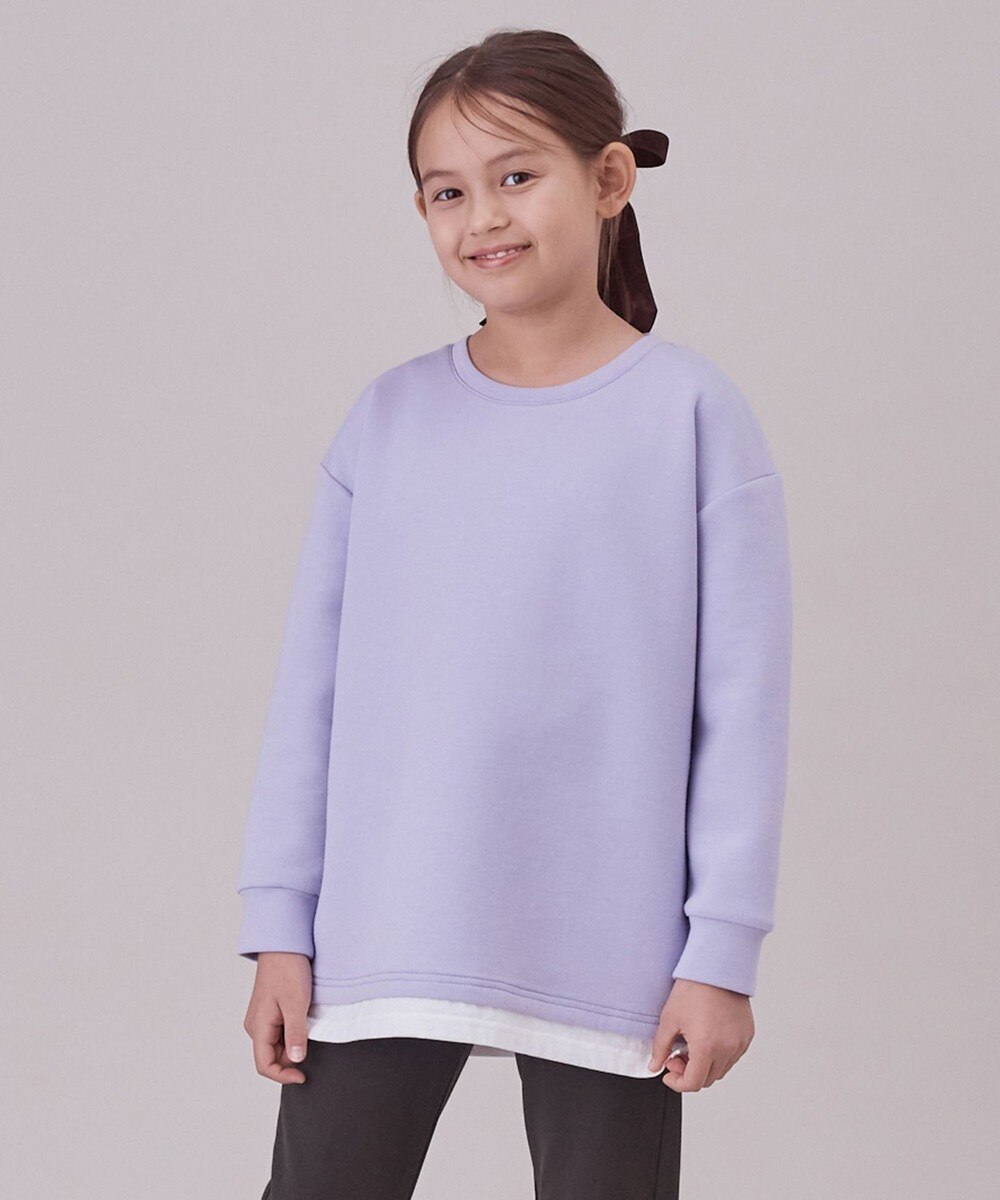 【オンワード】 UNFILO>トップス 【UNFILO KIDS】BEAUTY FORM JERSEY スウェット(UNISEX) ラベンダー 130 キッズ