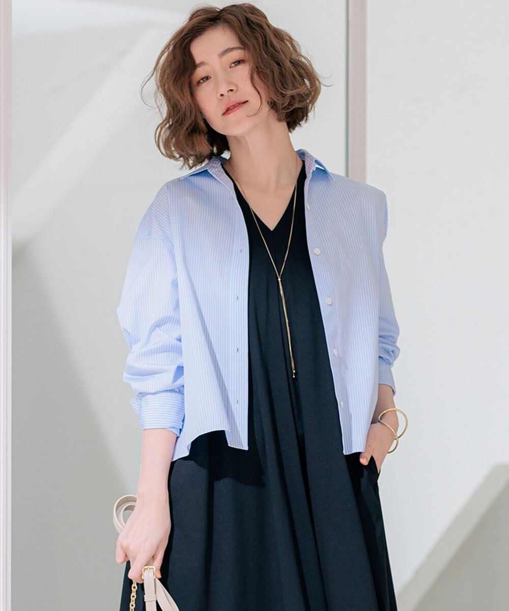 30%OFF 2024 Spring&Summer23区定番、CANCLINIのショート丈シャツ■デザイン短すぎないバランスとベーシックな形は合わせるボトムスを選ばず、さらにスタイルアップも叶