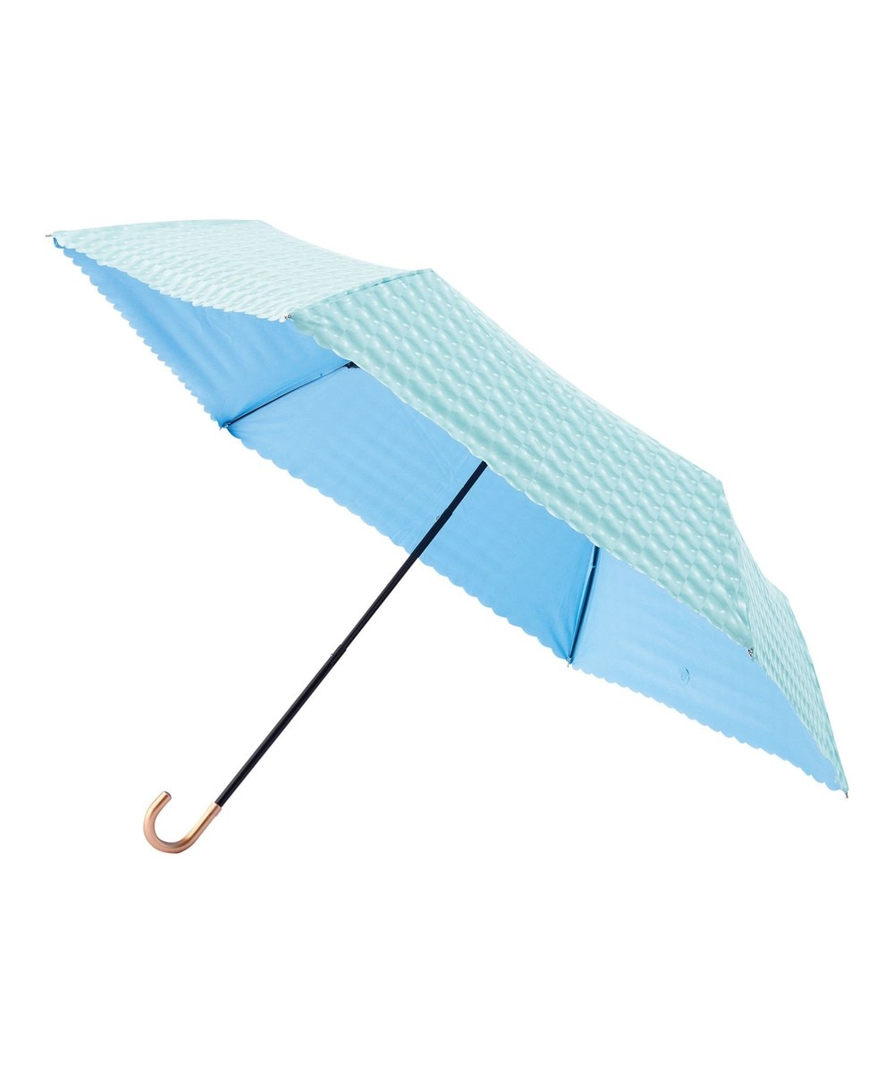 MOONBAT>ファッション雑貨 estaa 晴雨兼用 折りたたみ傘 3Dシート 日傘 遮光 遮熱 UV ミントグリーン 親骨50cm レディースの大画像