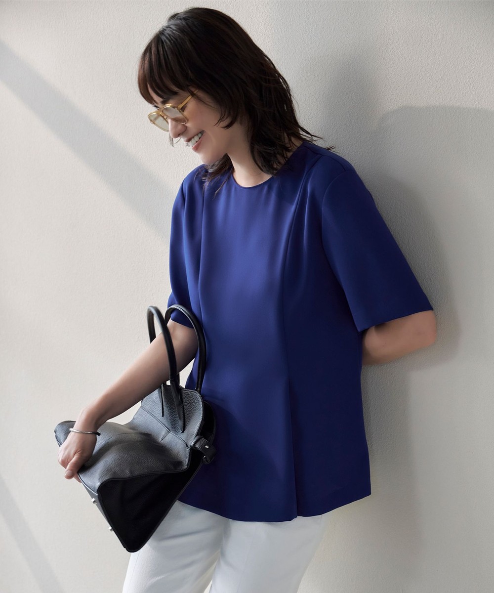 【オンワード】 ICB>トップス 【UVカット・接触冷感・防シワ・洗える】エステルダブルクロス タックデザインプルオーバー ロイヤルブルー 0 レディース 【オンワード】 ICB>トップス 【UVカット・接触冷感・防シワ・洗える】エステルダブルクロス タックデザインプルオーバー ロイヤルブルー 0 レディース