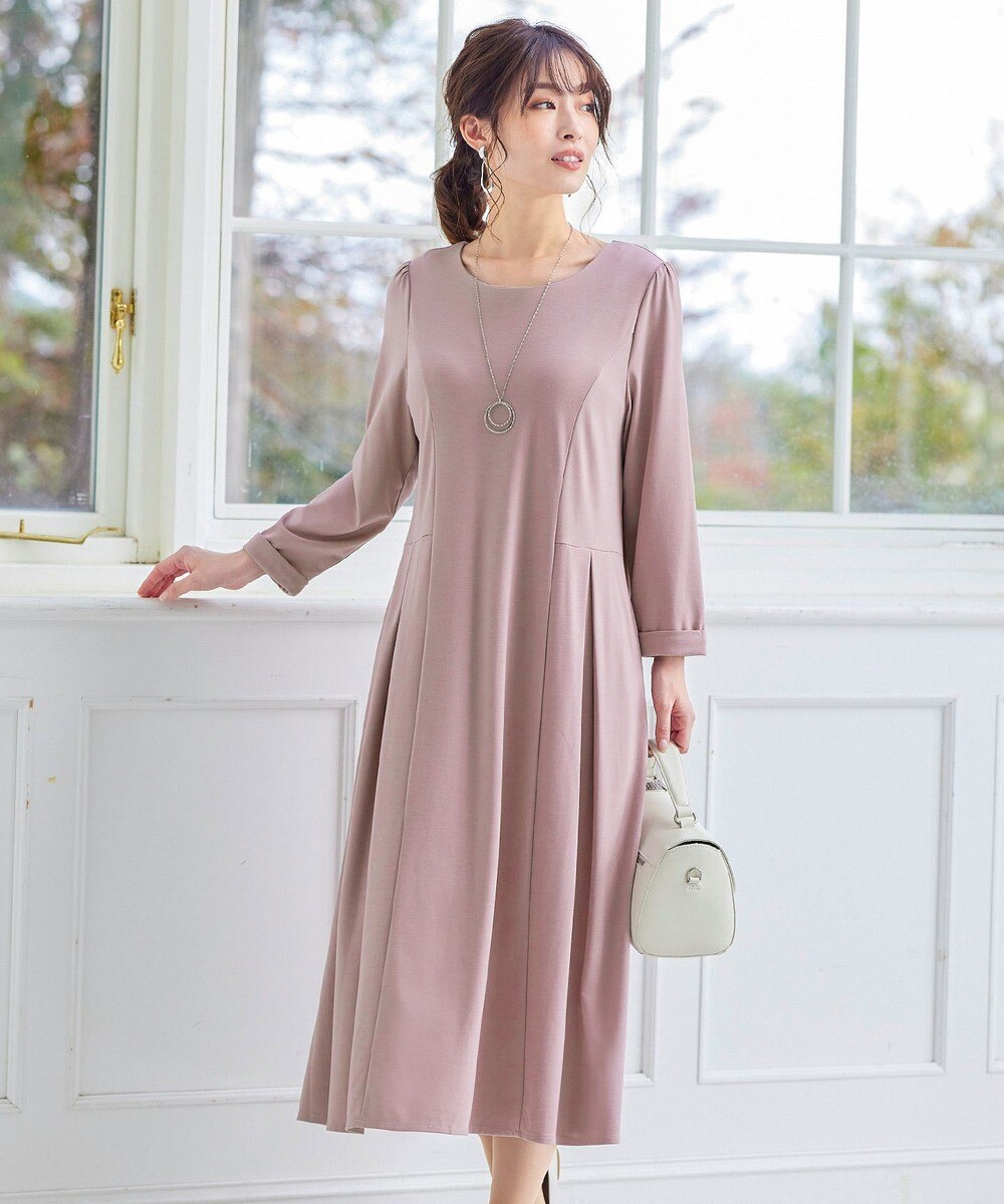 【洗える】楽ちん&キレイなカットロングワンピース