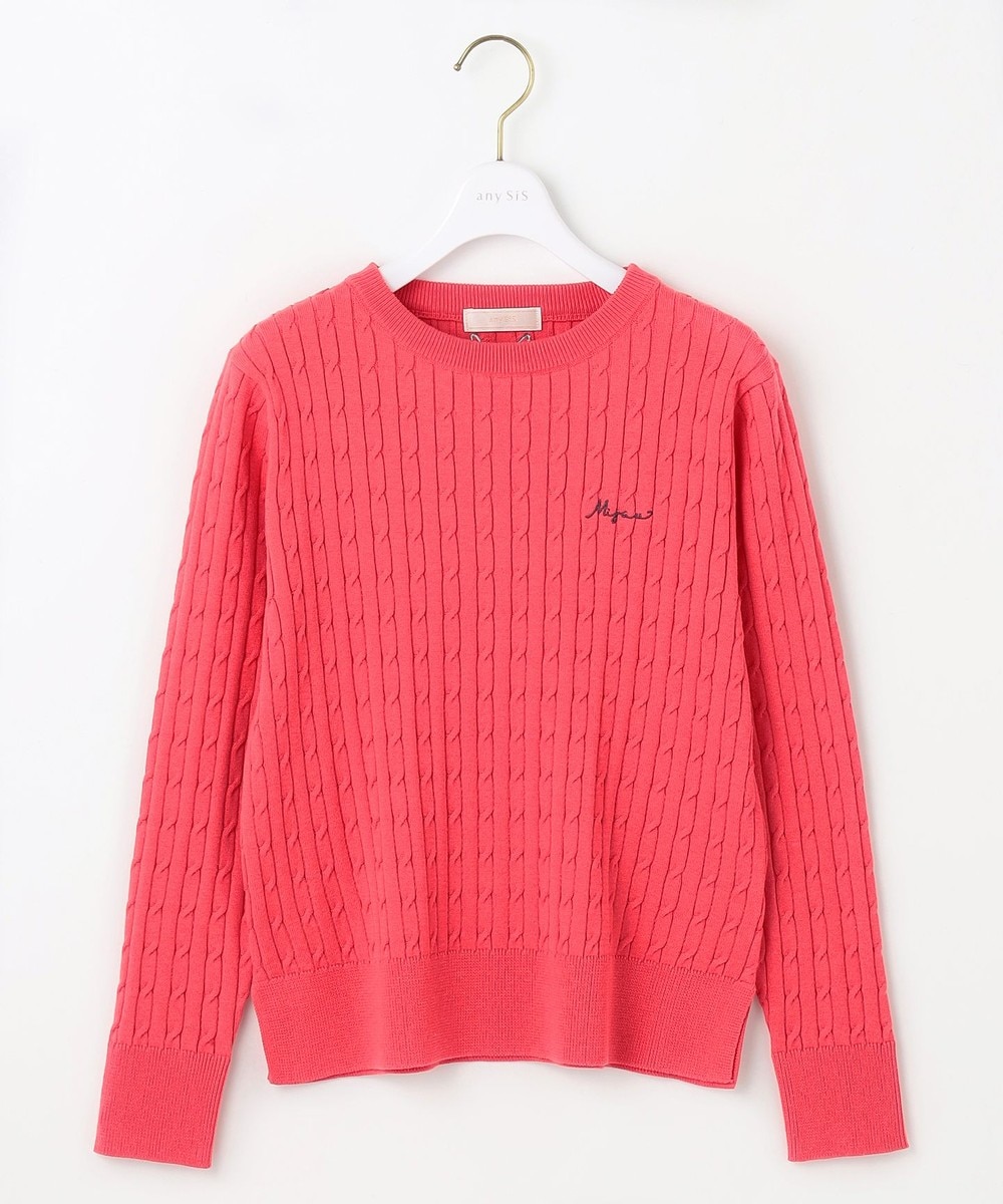 【オンワード】 ANY SIS>トップス 【貴島明日香さんコラボ】ケーブル ニャット ピンク 2 レディース 【オンワード】 ANY SIS>トップス 【貴島明日香さんコラボ】ケーブル ニャット ピンク 2 レディース