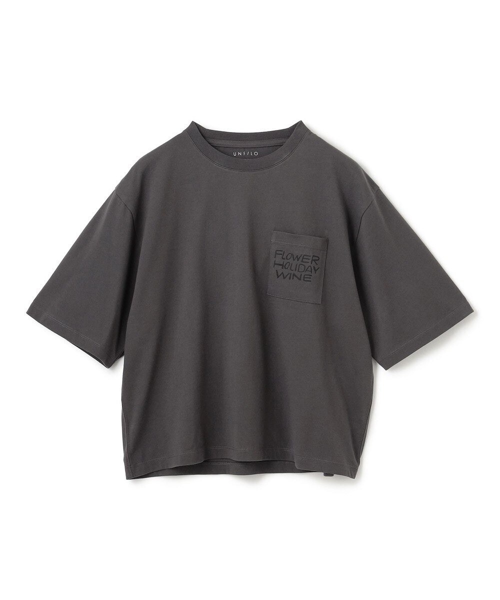 【オンワード】 UNFILO>トップス 【Lee Izumida×UNFILO】プリント Tシャツ グレー(logo) M2 レディース