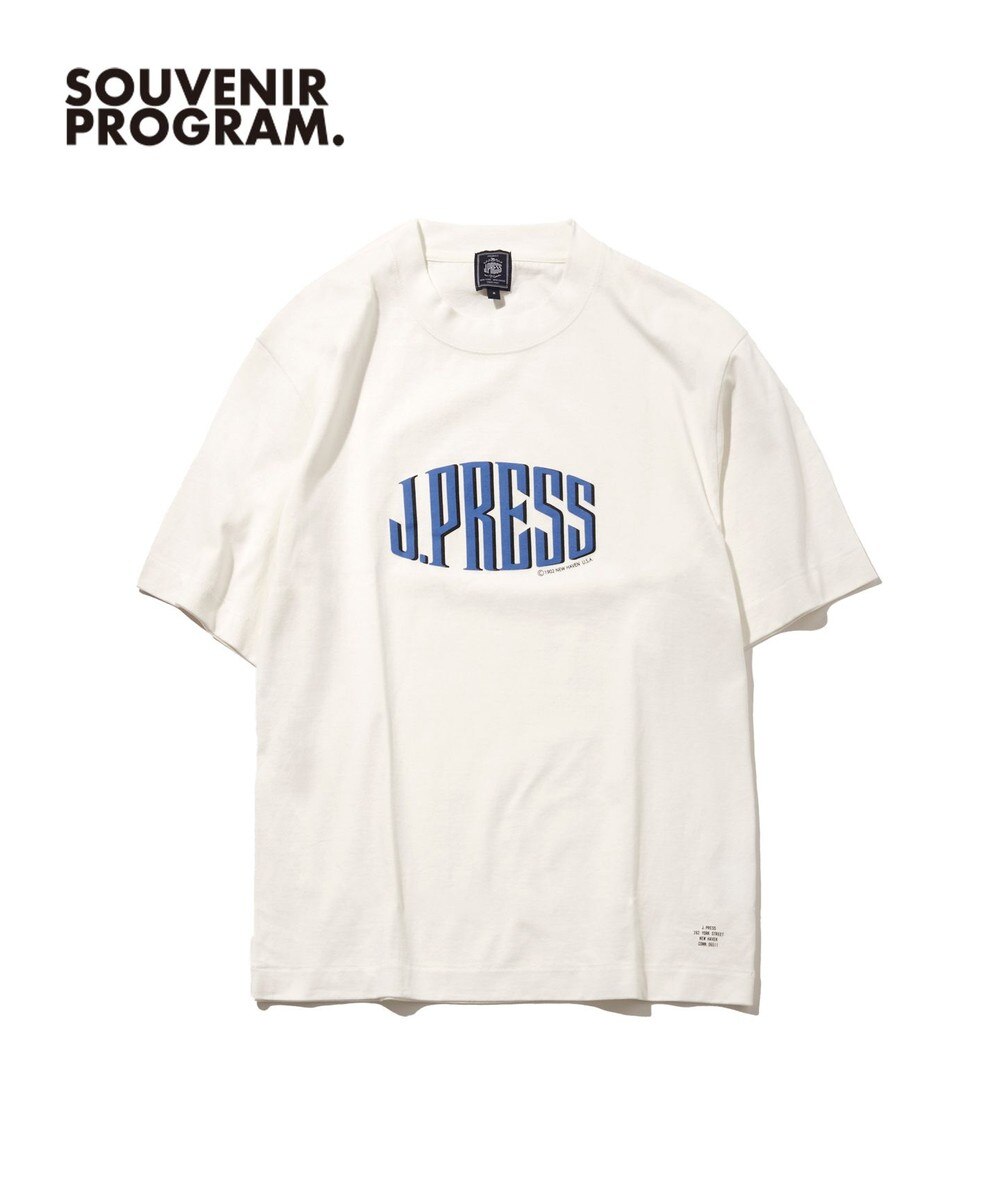 【オンワード】 J.PRESS MEN>トップス 【J.PRESS ORIGINALS】【UNISEX】Cotton Jersey J.PRESS Logo T-shirt ホワイト S メンズ