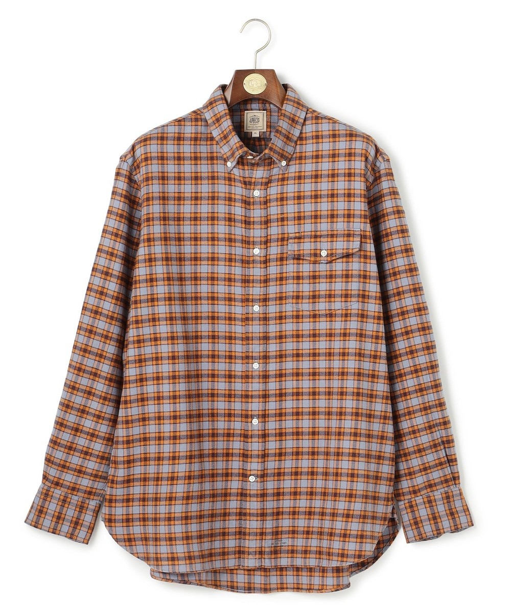 【オンワード】 J.PRESS MEN>トップス 【KING SIZE】テンセルミックスコットンネルシャツ / B.D. グレー 2L メンズ 【オンワード】 J.PRESS MEN>トップス 【KING SIZE】テンセルミックスコットンネルシャツ / B.D. グレー 2L メンズ