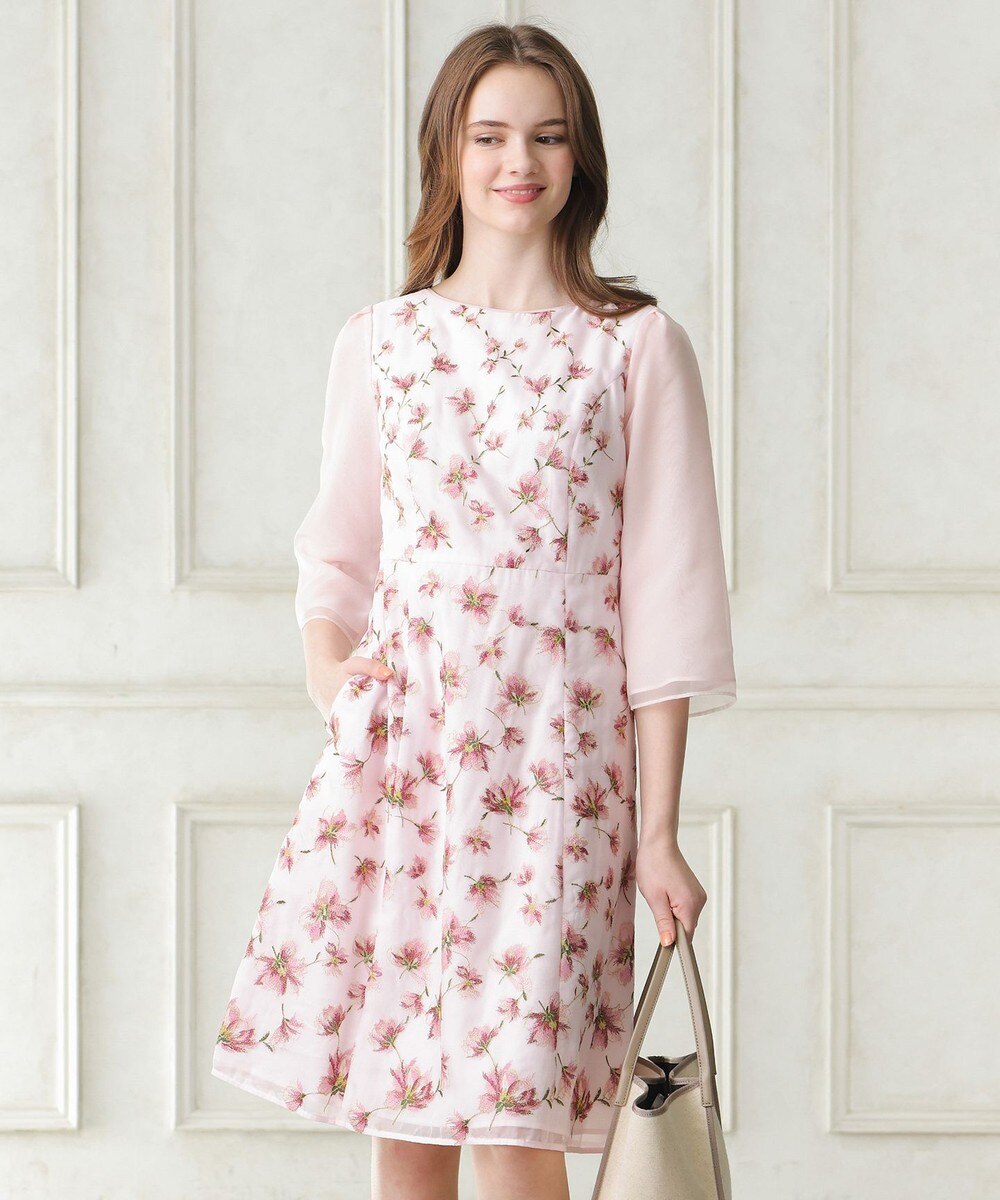 【オンワード】 TOCCA>ワンピース 【洗える!】MYRTLE エアリー袖ドレス ピンク 4 レディース 【送料無料】