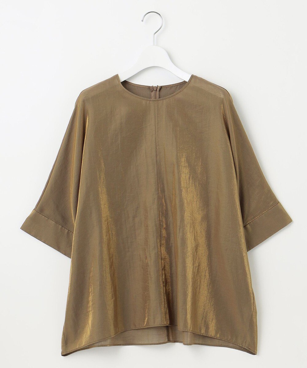 【オンワード】 自由区 S（小さいサイズ）>トップス 【洗える】ブライトシアーシャンブレー Tブラウス ブロンズ 32 レディース