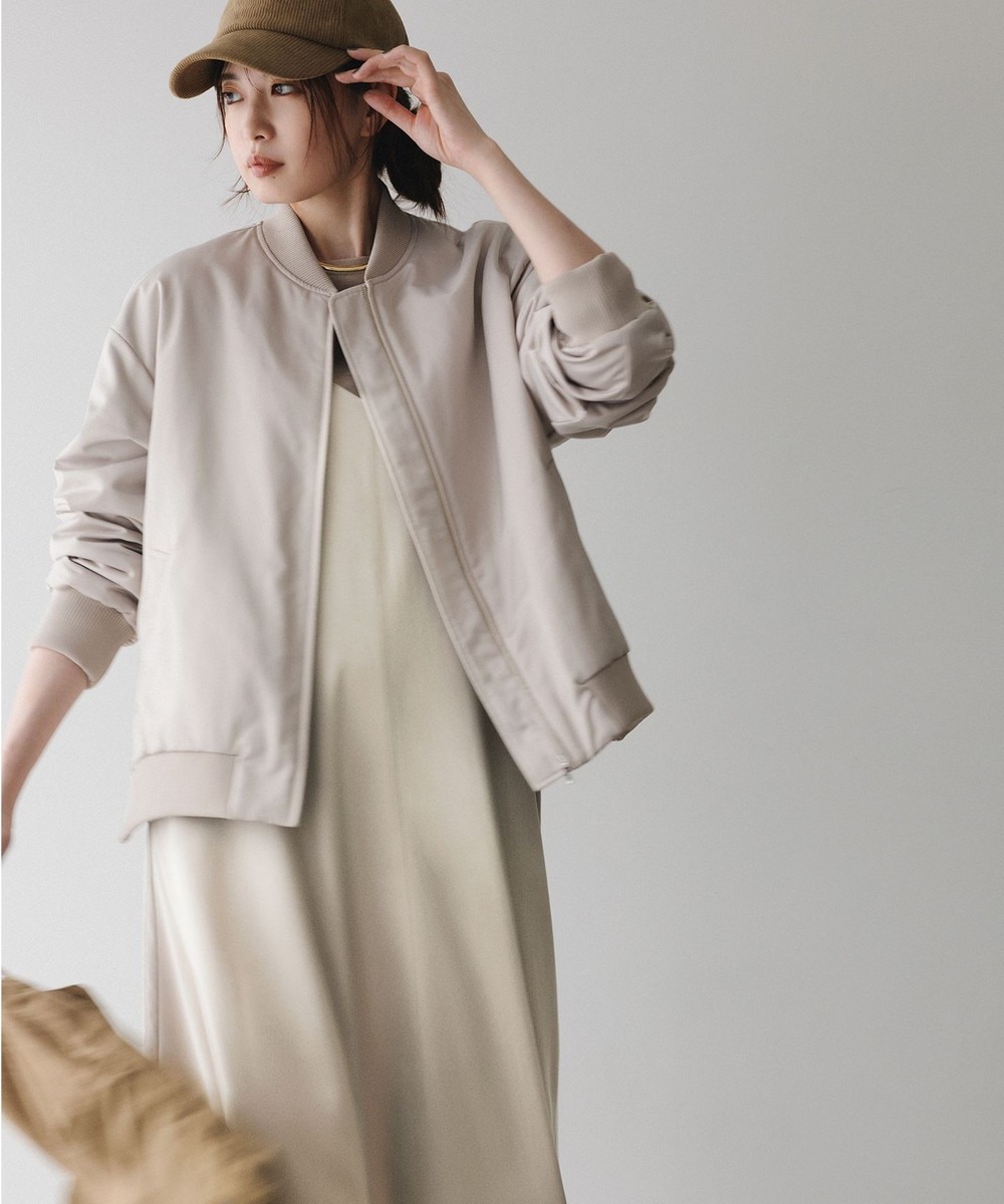 【オンワード】 ICB>ジャケット/アウター 【洗える】 マットサテン MA-1ブルゾン トープ 4 レディース 【オンワード】 ICB>ジャケット/アウター 【洗える】 マットサテン MA-1ブルゾン トープ 4 レディース