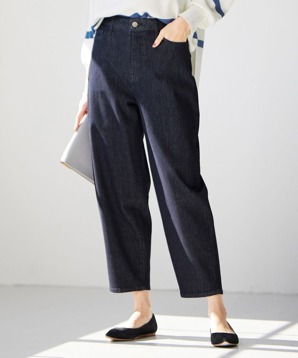 【オンワード】 自由区>パンツ 【洗える】ウスカルデニム カーブパンツ インディゴ 38 レディース 【オンワード】 自由区>パンツ 【洗える】ウスカルデニム カーブパンツ インディゴ 38 レディース