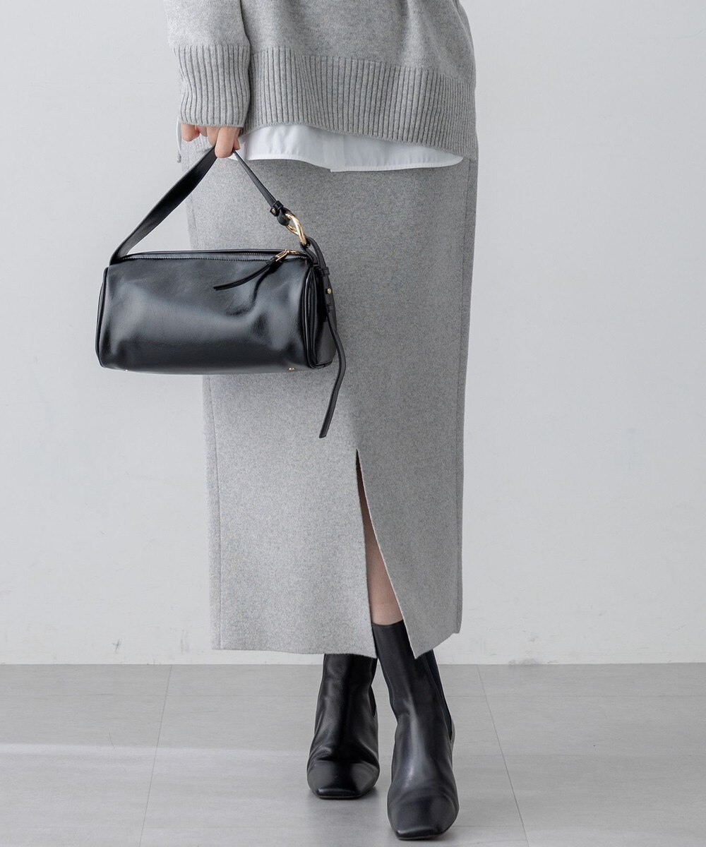 【オンワード】 23区 L（大きいサイズ）>スカート 【洗える】カシミヤブレンド Iライン ニットスカート ライトグレー 48 レディース