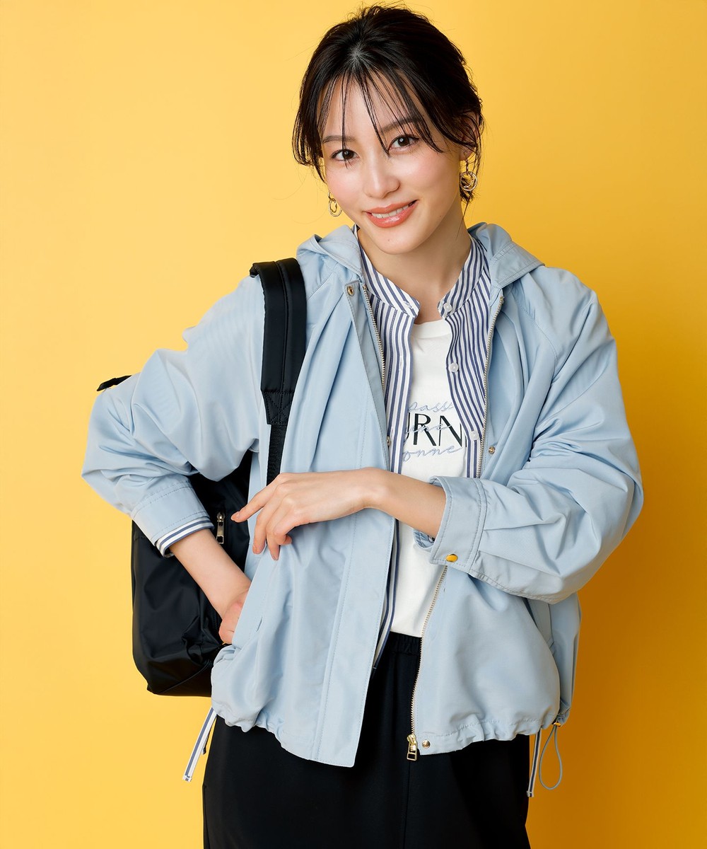 【オンワード】 any SiS L(大きいサイズ)>ジャケット/アウター 【撥水・UVカット・花粉ガード】2WAYラグランフーディ ブルゾン スカイブルー 4 レディース 【オンワード】 any SiS L(大きいサイズ)>ジャケット/アウター 【撥水・UVカット・花粉ガード】2WAYラグランフーディ ブルゾン スカイブルー 4 レディース