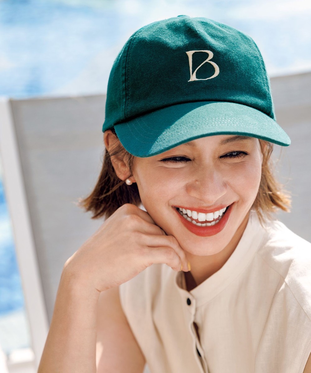 【オンワード】 UNFILO>帽子 【撥水】レターキャップ グリーン(B) F レディース 【オンワード】 UNFILO>帽子 【撥水】レターキャップ グリーン(B) F レディース