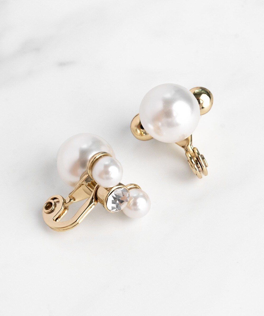 【オンワード】 TOCCA>アクセサリー 【大人百花掲載】DOUBLE FACE PEARL EARRINGS イヤリング ゴールド F レディース