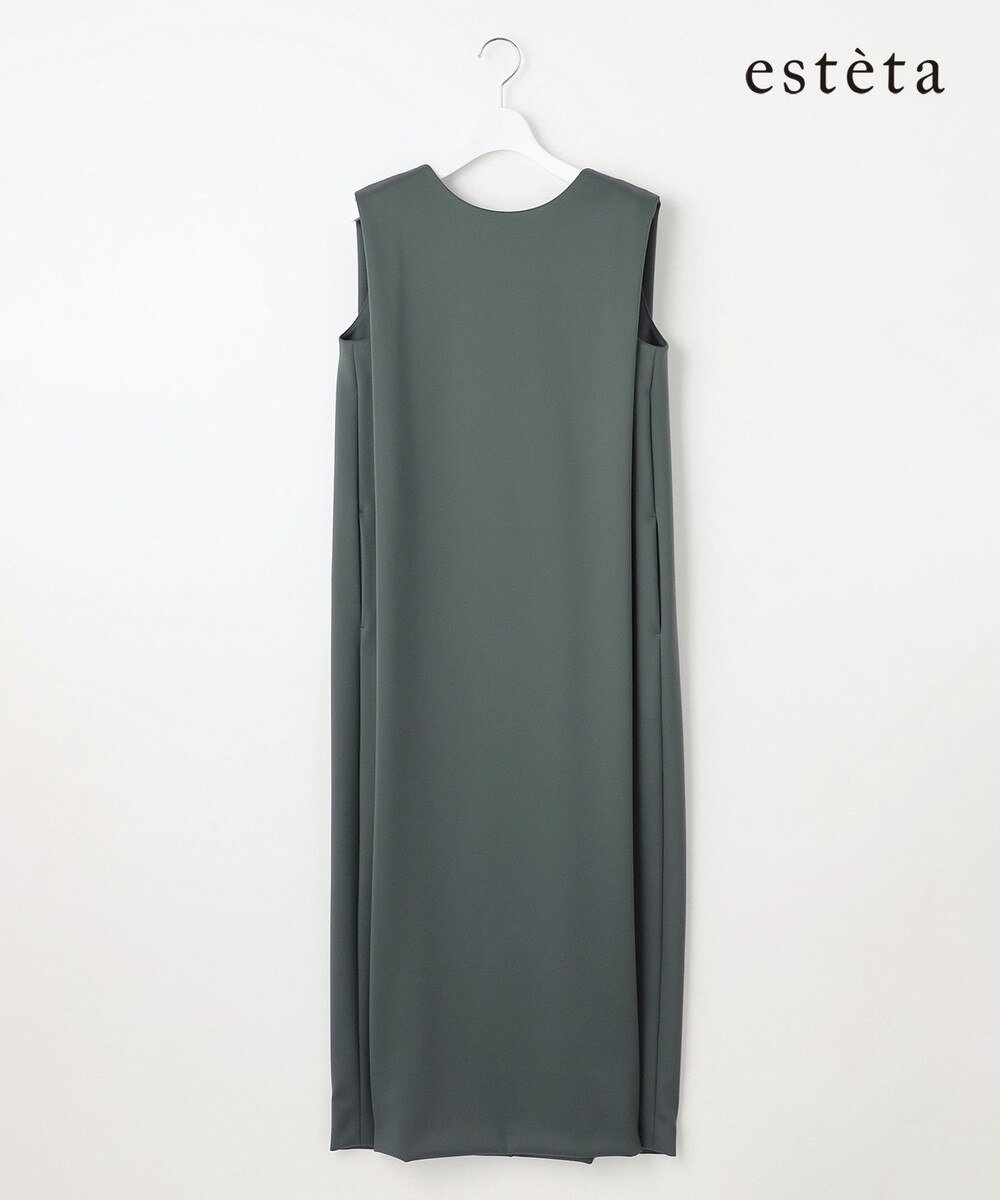 【オンワード】 23区 L（大きいサイズ）>ワンピース 【エステータ】スキューバ ノースリーブ ワンピース グレー 46 レディース