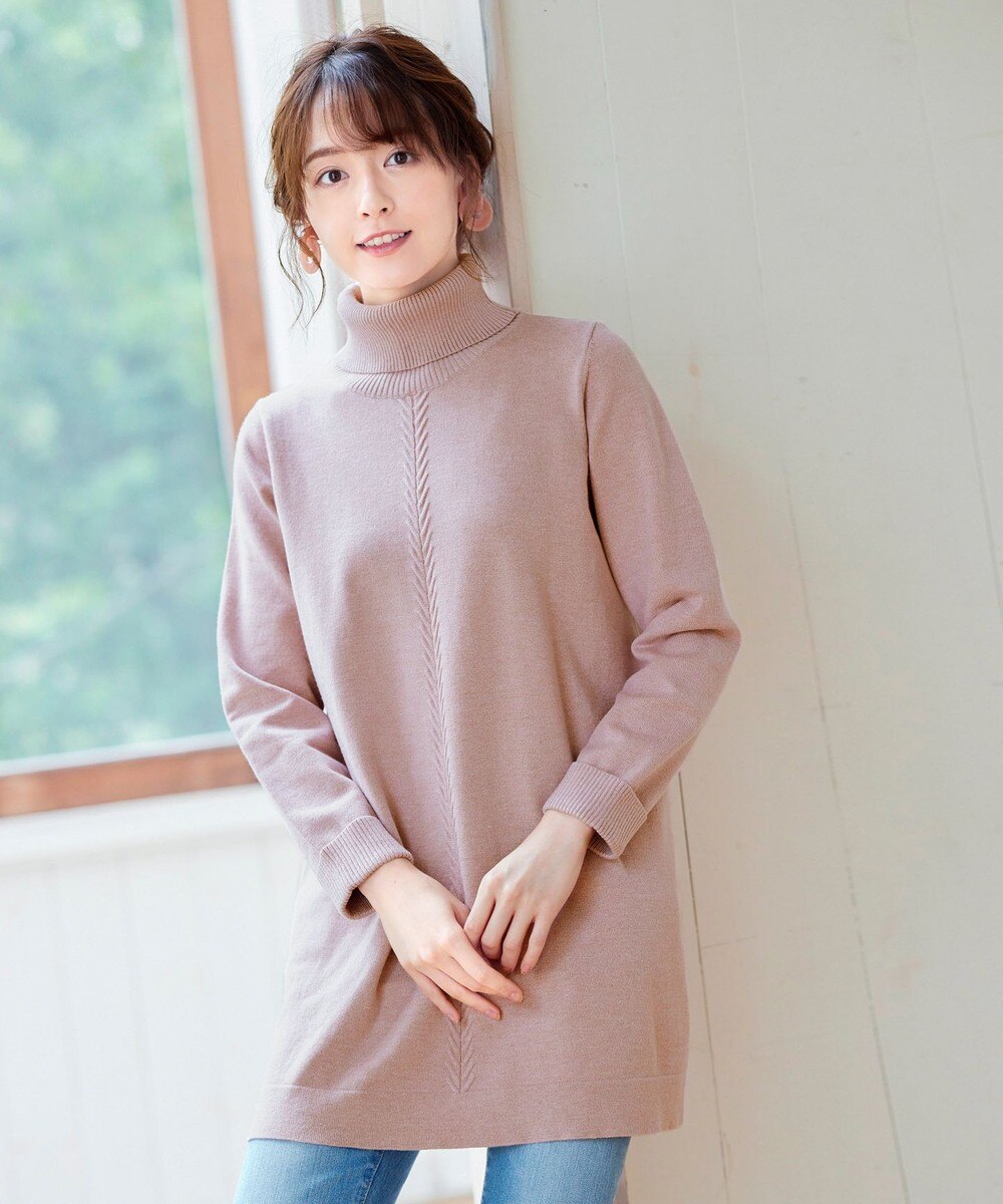 【洗える】スタイルアップ効果も叶うセンターポインテルニットチュニック