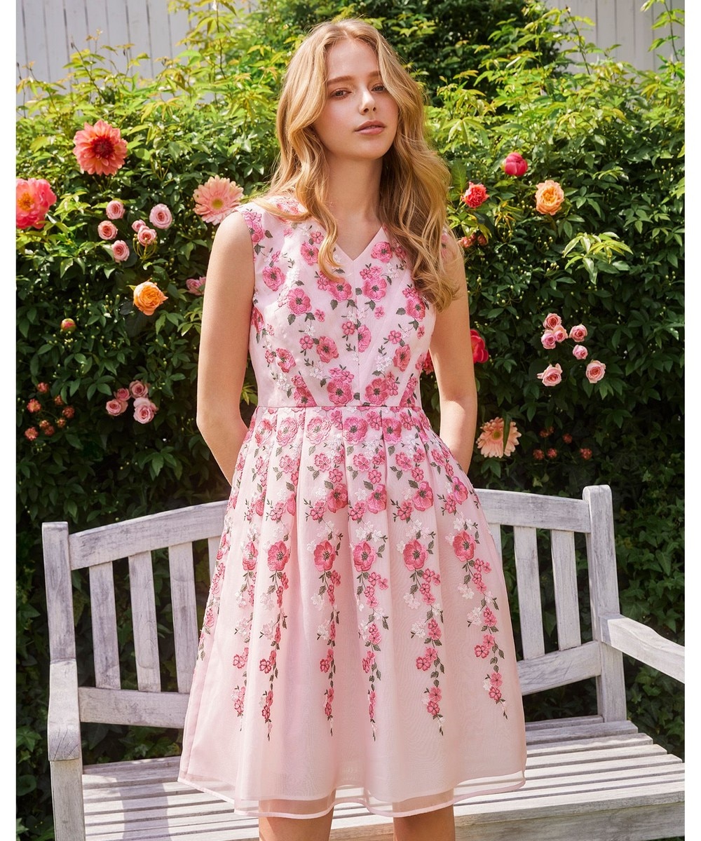 【オンワード】 TOCCA>ワンピース 【洗える・消臭】FRAGRANCE OF ROSE ドレス ピンク 2 レディース 【オンワード】 TOCCA>ワンピース 【洗える・消臭】FRAGRANCE OF ROSE ドレス ピンク 2 レディース