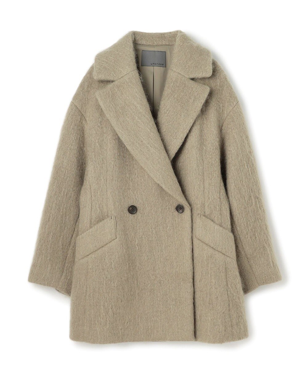 【オンワード】 uncrave>ジャケット/アウター モヘアシャギー ジャコット カーキベージュ 0 レディース