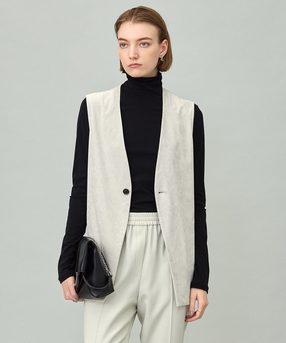 【オンワード】 ICB>トップス 【洗える】ストレッチスエード ジレ トープ S レディース