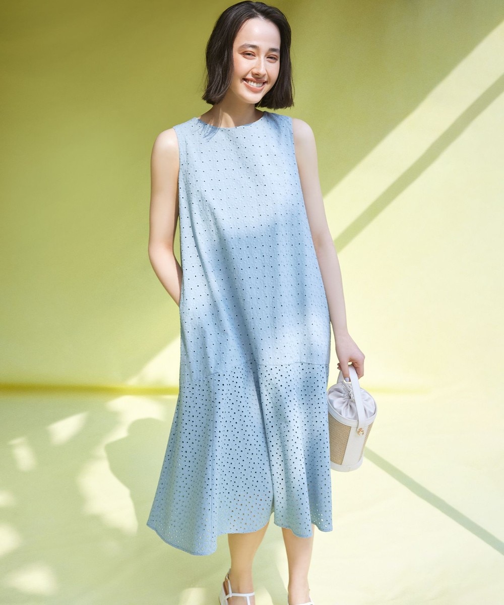 【オンワード】 組曲 L(大きいサイズ)>ワンピース 【WEB限定・新色追加】エンブロイダリーレースノースリーブ ワンピース スモーキーミント 6 レディース 【オンワード】 組曲 L(大きいサイズ)>ワンピース 【WEB限定・新色追加】エンブロイダリーレースノースリーブ ワンピース スモーキーミント 6 レディース