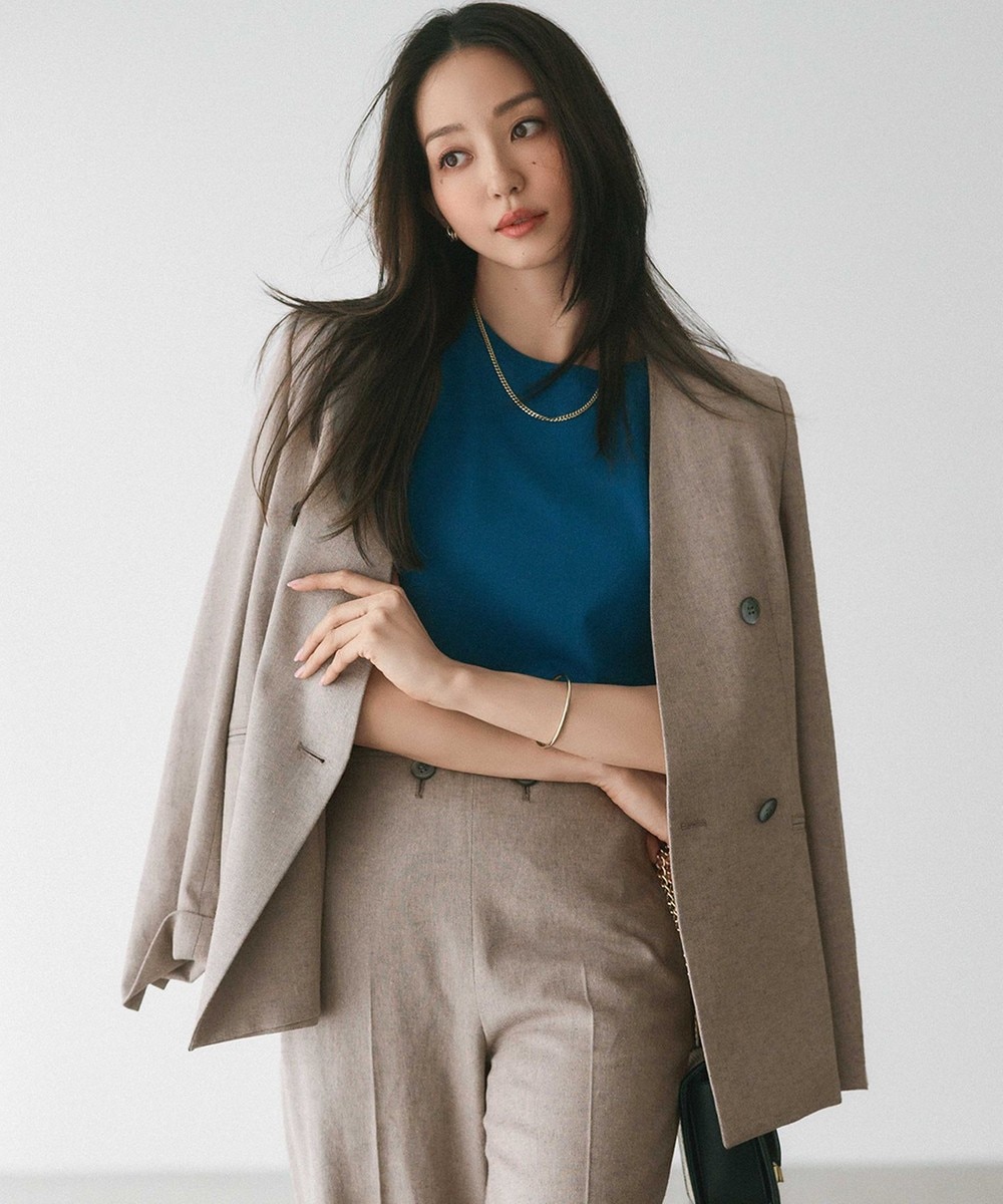 【オンワード】 23区>ジャケット/アウター 【Oggi4月号掲載/セットアップ対応】リネン ミックスツイード ノーカラー ジャケット ベージュ 40 レディース 【オンワード】 23区>ジャケット/アウター 【Oggi4月号掲載/セットアップ対応】リネン ミックスツイード ノーカラー ジャケット ベージュ 40 レディース