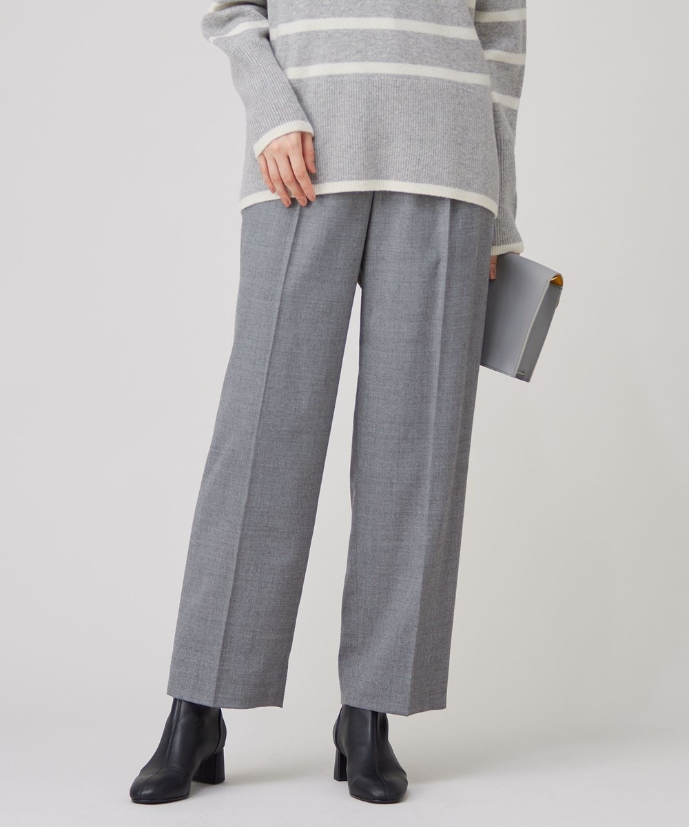 【オンワード】 自由区>パンツ 【洗える】ウォッシャブルウールサキソニーワイド パンツ TOPグレー 38 レディース 【オンワード】 自由区>パンツ 【洗える】ウォッシャブルウールサキソニーワイド パンツ TOPグレー 38 レディース