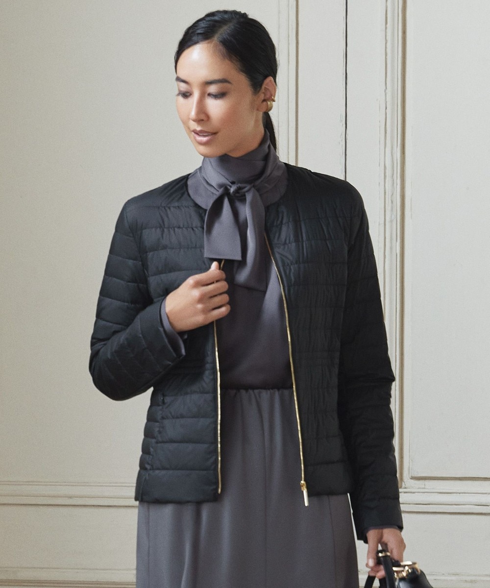 【オンワード】 自由区>ジャケット/アウター 【レイヤードで使える】ライトコンパクトダウン ジャケット ブラック 36 レディース 【送料無料】