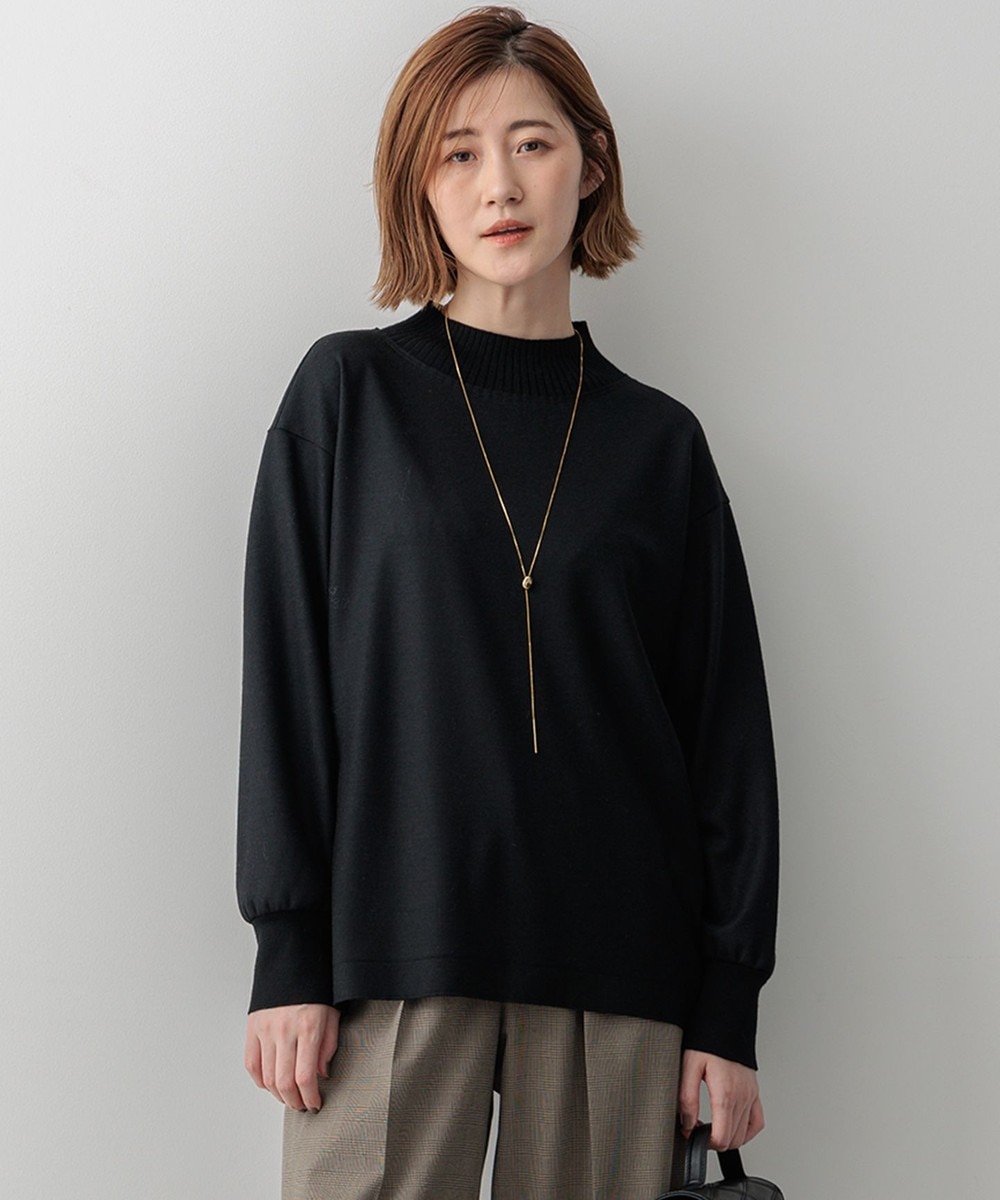 【オンワード】 23区>トップス 【洗える】ウールミルドジャージー リブデザイン カットソー ブラック 38 レディース 【オンワード】 23区>トップス 【洗える】ウールミルドジャージー リブデザイン カットソー ブラック 38 レディース