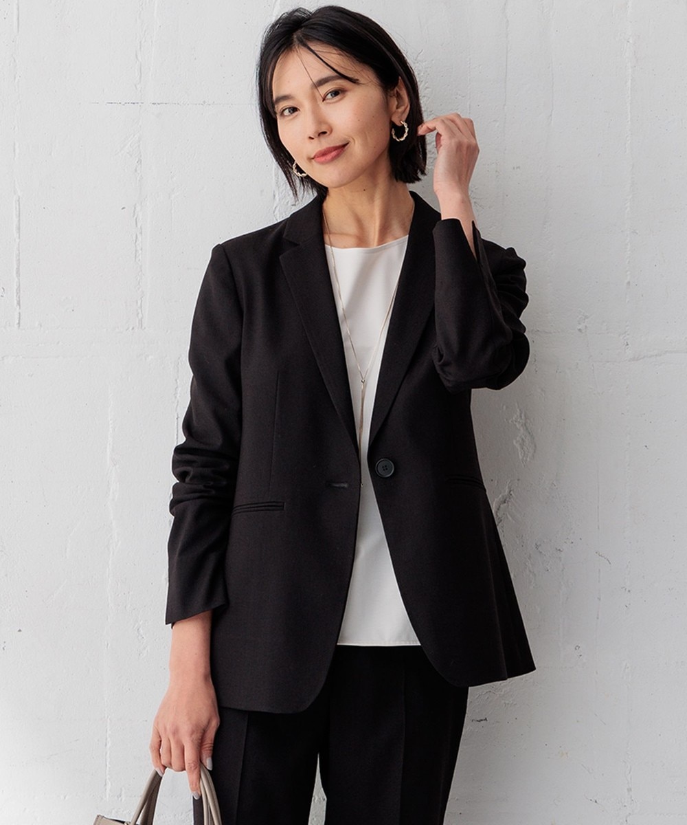 【オンワード】 23区 S(小さいサイズ)>ジャケット/アウター 【セットアップ対応】アイアスマットストレッチ テーラード ジャケット ブラック 32 レディース 【オンワード】 23区 S(小さいサイズ)>ジャケット/アウター 【セットアップ対応】アイアスマットストレッチ テーラード ジャケット ブラック 32 レディース