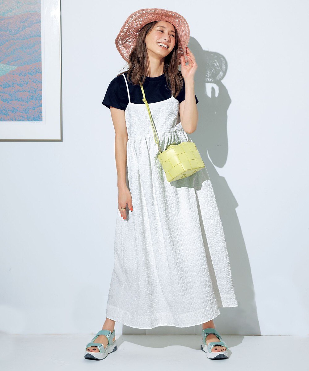 【オンワード】 UNFILO>ワンピース 【STORYコラボ】キャミワンピ&Tシャツ セット オフ×ネイビー S レディース 【オンワード】 UNFILO>ワンピース 【STORYコラボ】キャミワンピ&Tシャツ セット オフ×ネイビー S レディース