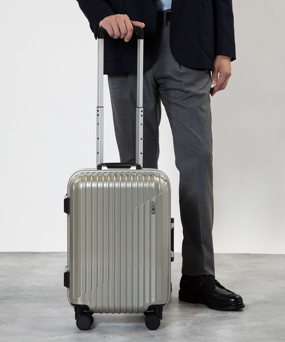 エース　スーツケース　48　エキスパンド機能付　クレスタ　機内持ち込み可　39L(拡張時)　cm　3.2kg　ブラック-