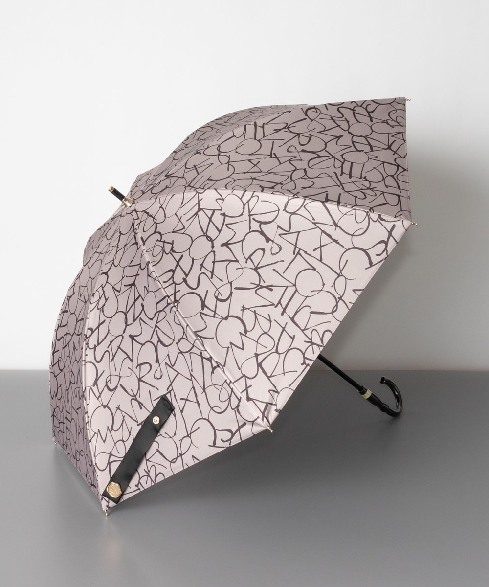 AURORA>ファッション雑貨 Beaurance ビューランス モノグラム柄 晴雨兼用傘 (1段スライドショート傘) 日傘 ベージュ FREE レディース 【送料無料】