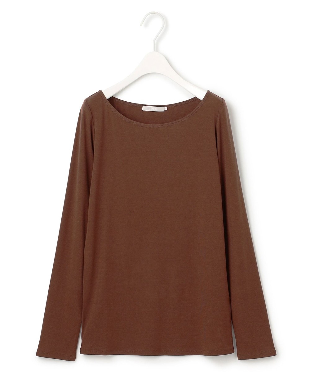 【オンワード】 ICB L(大きいサイズ)>トップス 【洗える】リヨセルカシミヤスムース ボートネックカットソー コーヒー L レディース 【オンワード】 ICB L(大きいサイズ)>トップス 【洗える】リヨセルカシミヤスムース ボートネックカットソー コーヒー L レディース