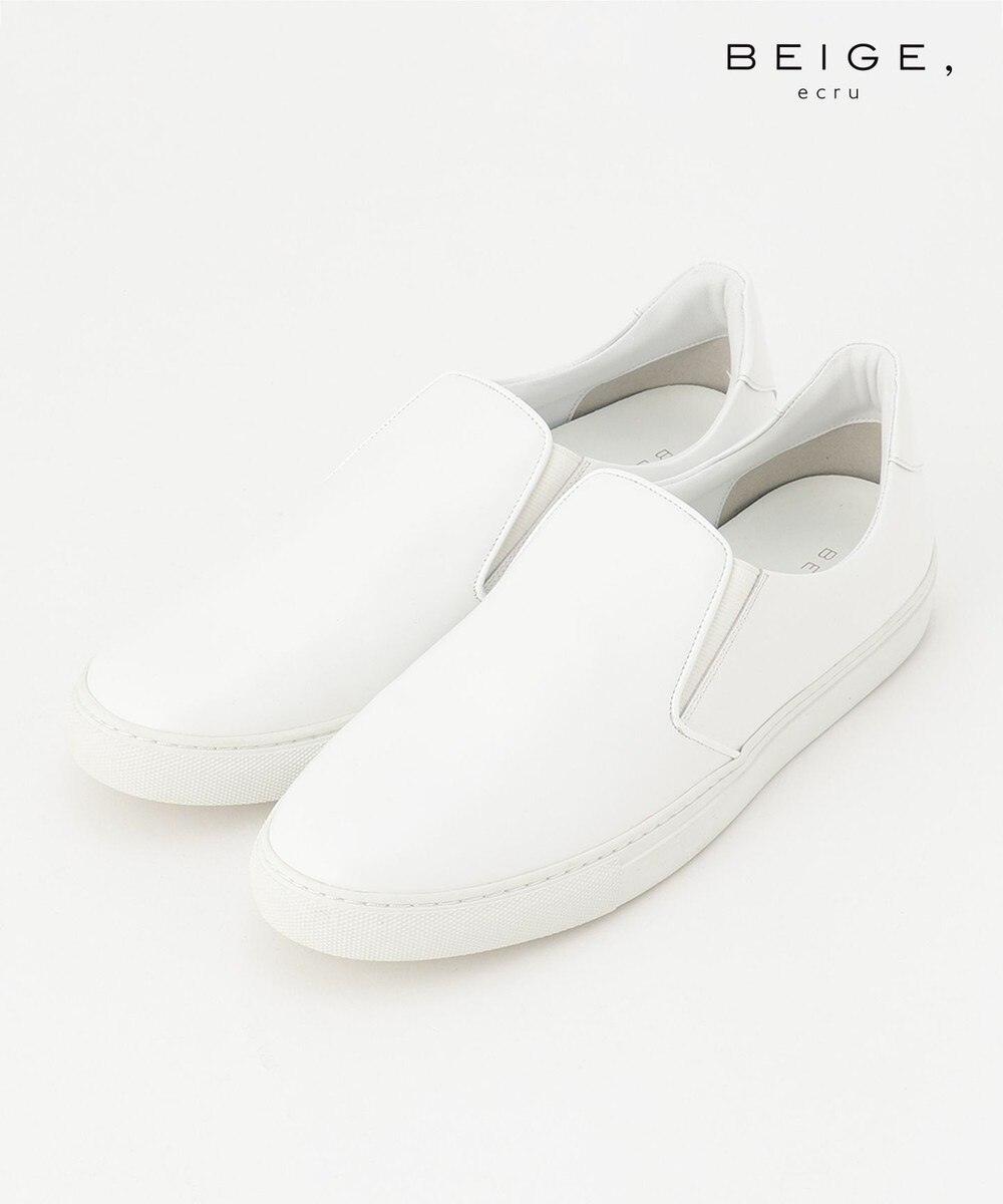 【オンワード】 BEIGE,>シューズ 【限定色・限定サイズあり】CLAIRE / SLIP ONスニーカー Cafe 24.0~24.5cm レディース 【送料無料】