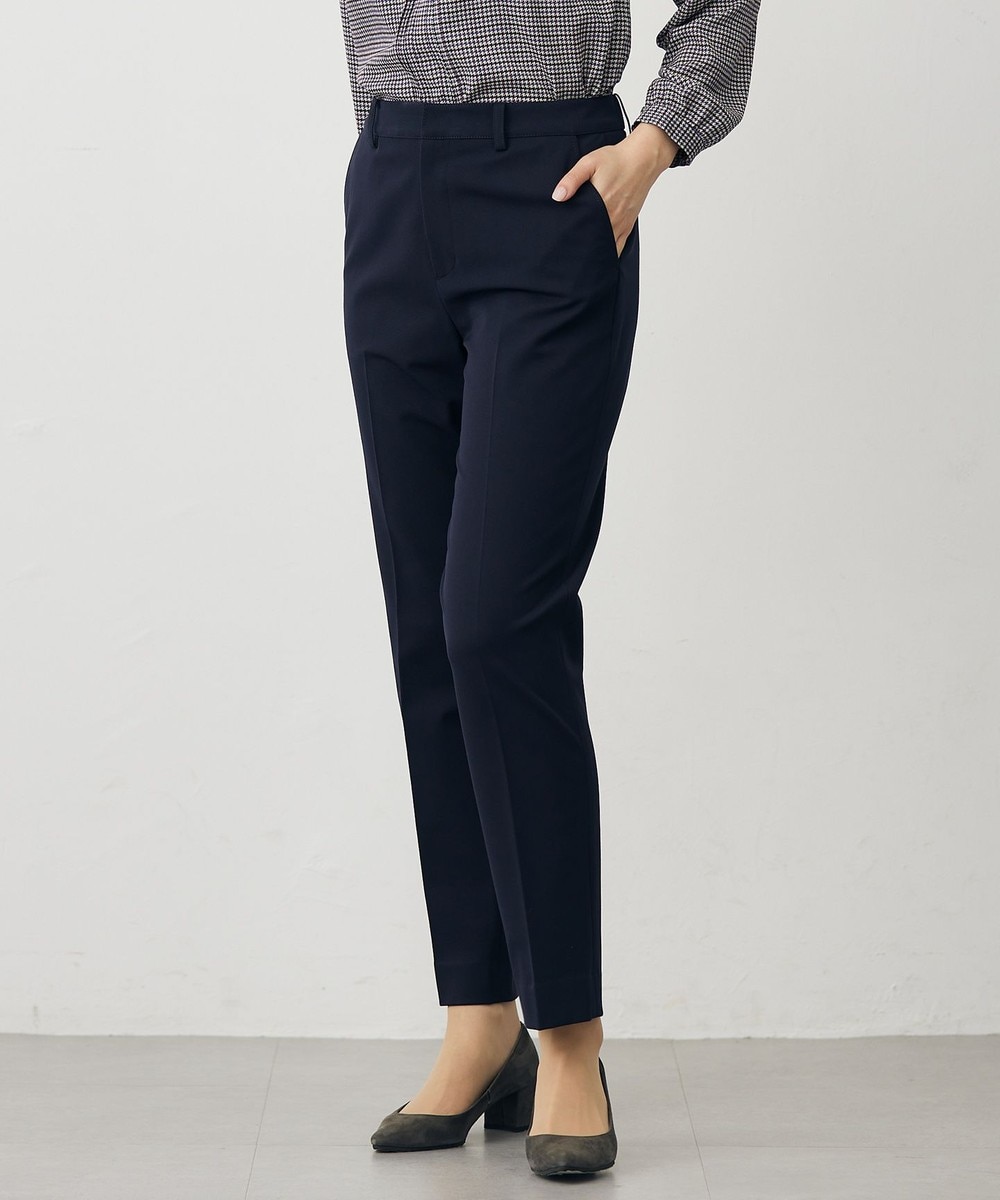 【オンワード】 J.PRESS LADIES L(大きいサイズ)>パンツ 【洗える】T/Rアルガンシルク テーパード パンツ ネイビー T13 レディース 【オンワード】 J.PRESS LADIES L(大きいサイズ)>パンツ 【洗える】T/Rアルガンシルク テーパード パンツ ネイビー T13 レディース
