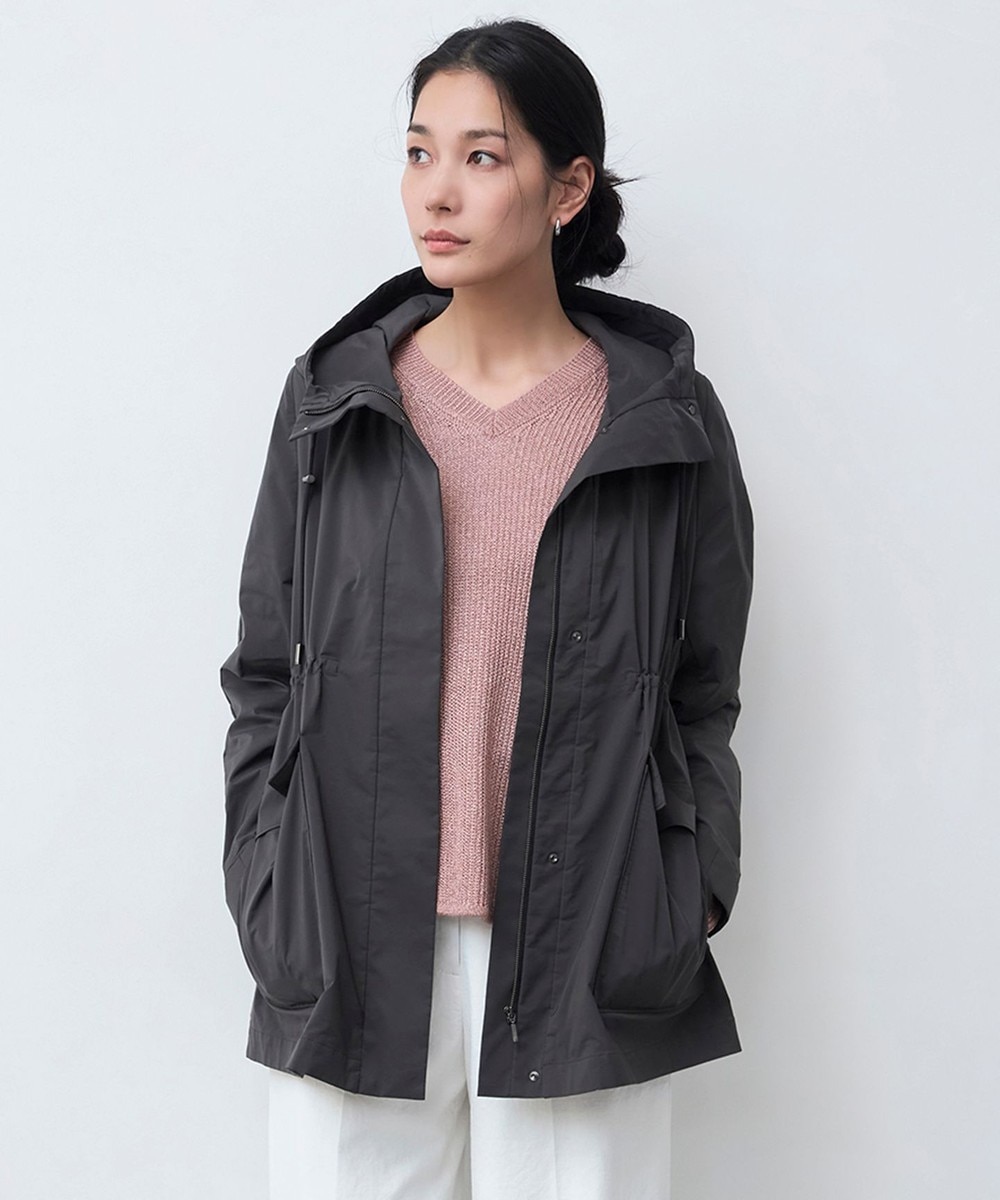 【オンワード】 ICB>ジャケット/アウター 【撥水加工】メモリーストレッチタフタ マウンテンパーカー チャコール 00 レディース 【オンワード】 ICB>ジャケット/アウター 【撥水加工】メモリーストレッチタフタ マウンテンパーカー チャコール 00 レディース