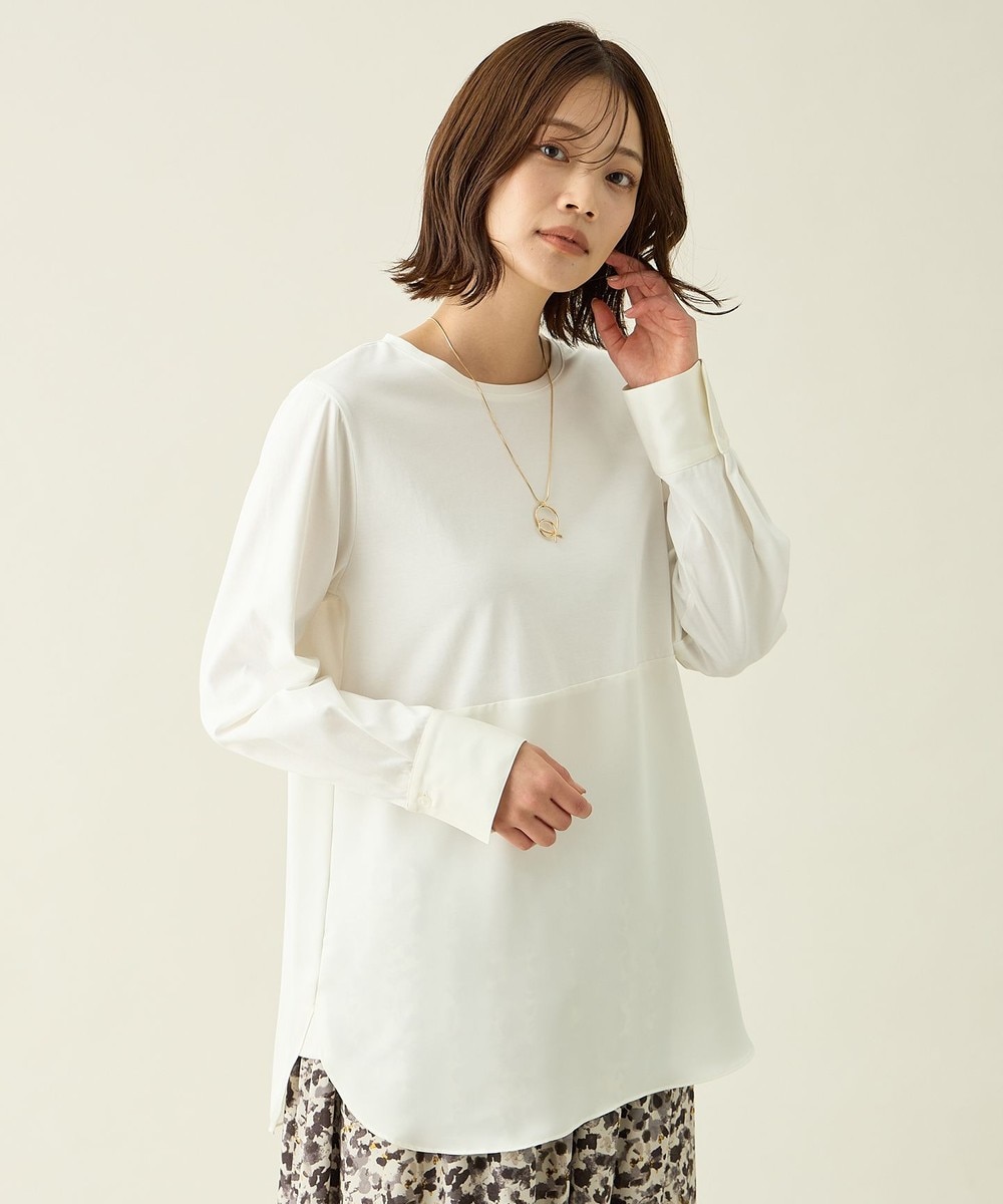 【オンワード】 ANY>トップス 【洗濯機可】シャツコンビレイヤードインナー オフ F レディース 【オンワード】 ANY>トップス 【洗濯機可】シャツコンビレイヤードインナー オフ F レディース