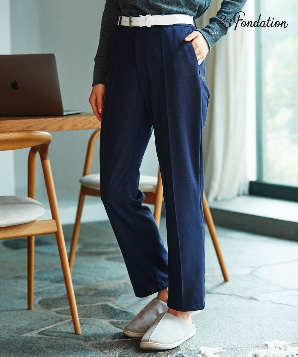 【オンワード】 23区GOLF>パンツ 【WOMEN】【23Fondation/WEB & 一部店舗限定】ピュアセンタープレスポンチパンツ ネイビー 1 レディース 【送料無料】
