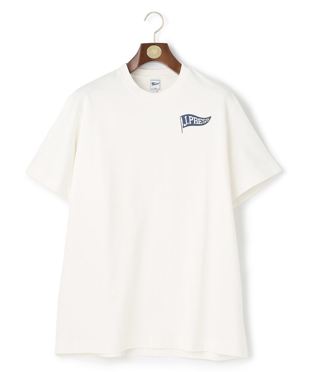 ＜オンワード＞J.PRESS MEN>トップス 【Pennant Label】T-Shirt / J.PRESS Flag ホワイト S メンズ 【送料無料】