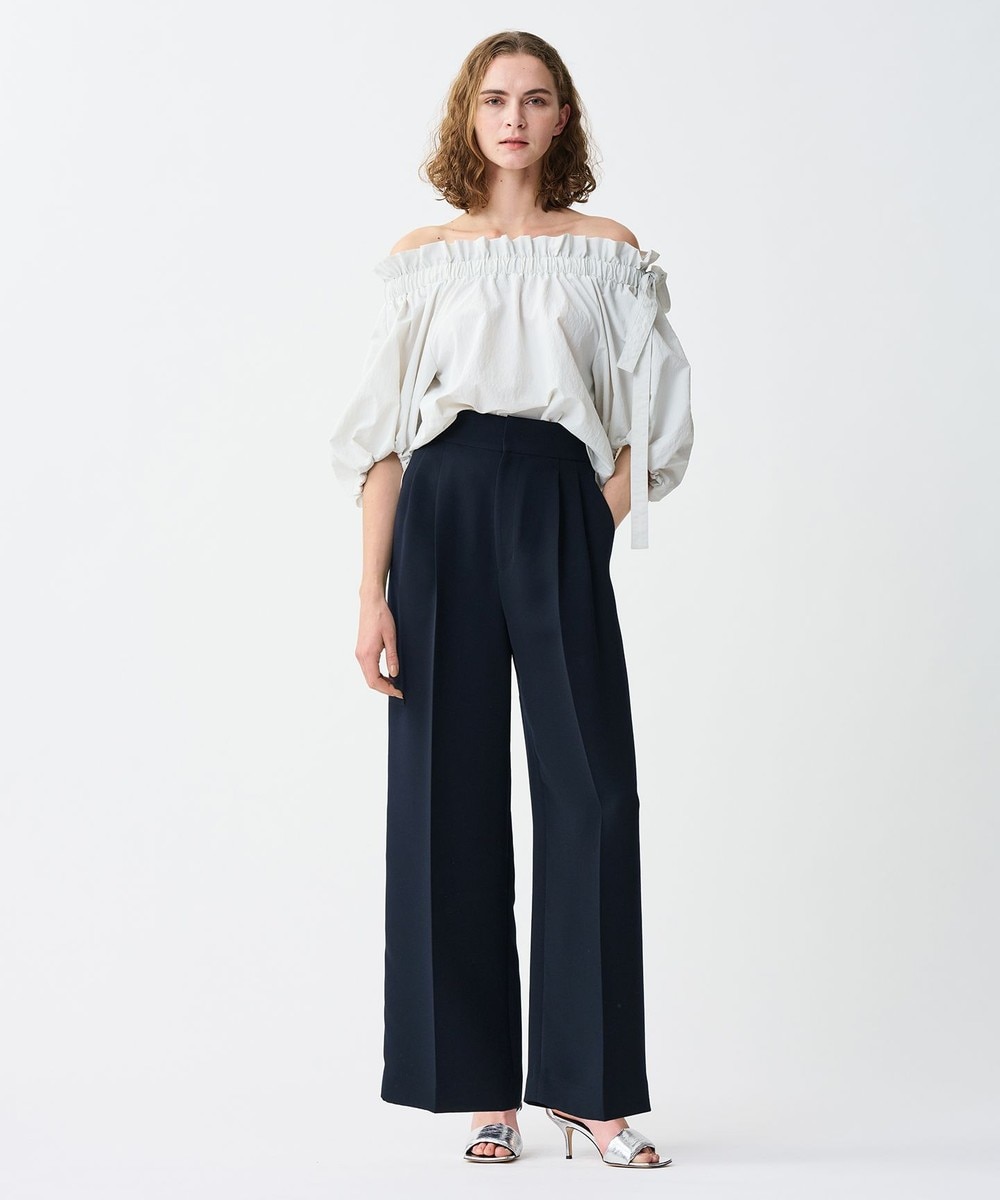 【オンワード】 uncrave>パンツ 【防シワ・洗濯機洗い可】ウォッシャブル ダブルクロス ワイドパンツ ネイビー 0 レディース 【オンワード】 uncrave>パンツ 【防シワ・洗濯機洗い可】ウォッシャブル ダブルクロス ワイドパンツ ネイビー 0 レディース