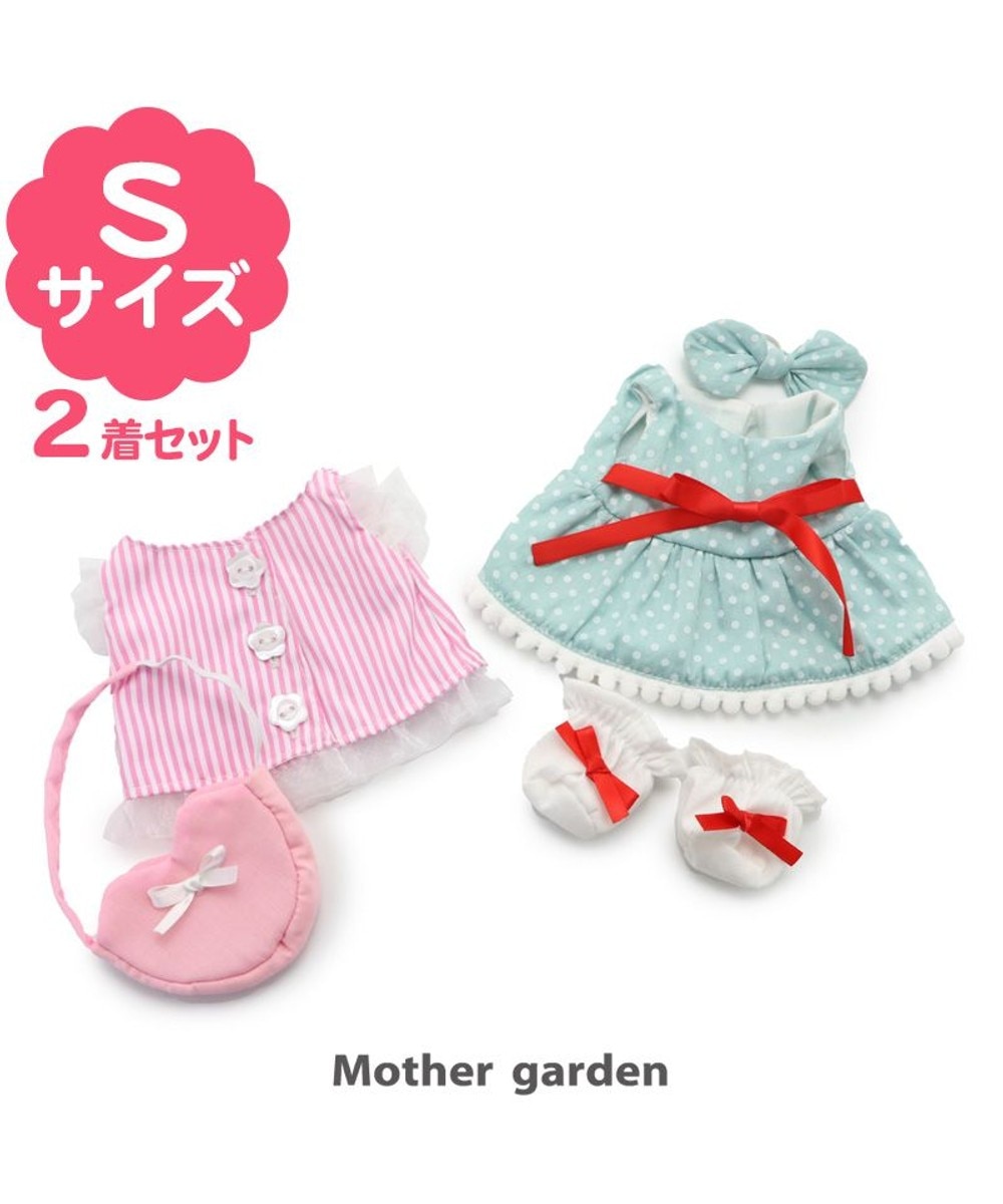 Mother garden>おもちゃ マザーガーデン Sサイズドール プチマスコット用 きせかえおようふく 春服 うららかコーデセット - 0
