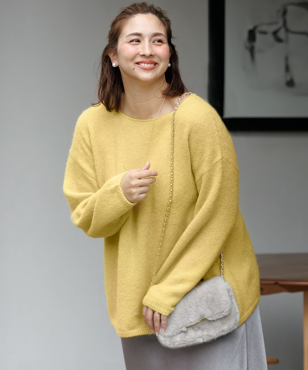 【オンワード】 23区 L(大きいサイズ)>トップス ブラッシュドアルパカ ニット マスタード 46 レディース 【オンワード】 23区 L(大きいサイズ)>トップス ブラッシュドアルパカ ニット マスタード 46 レディース