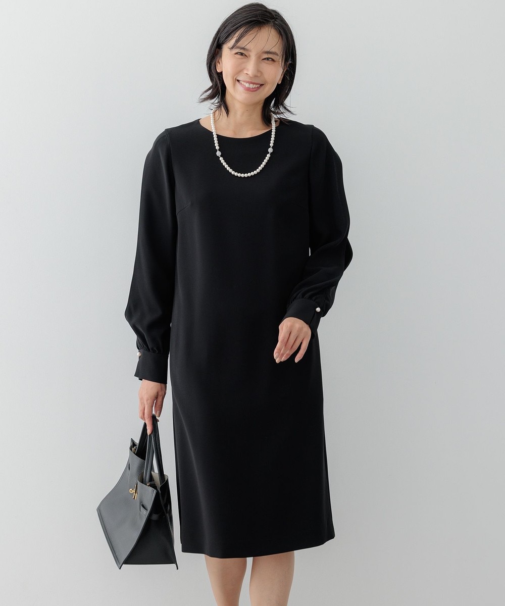 【オンワード】 23区>ワンピース 【セットアップ対応】トリアセダブルジョーゼット スリットシフォンスリーブ ワンピース ブラック 40 レディース 【オンワード】 23区>ワンピース 【セットアップ対応】トリアセダブルジョーゼット スリットシフォンスリーブ ワンピース ブラック 40 レディース