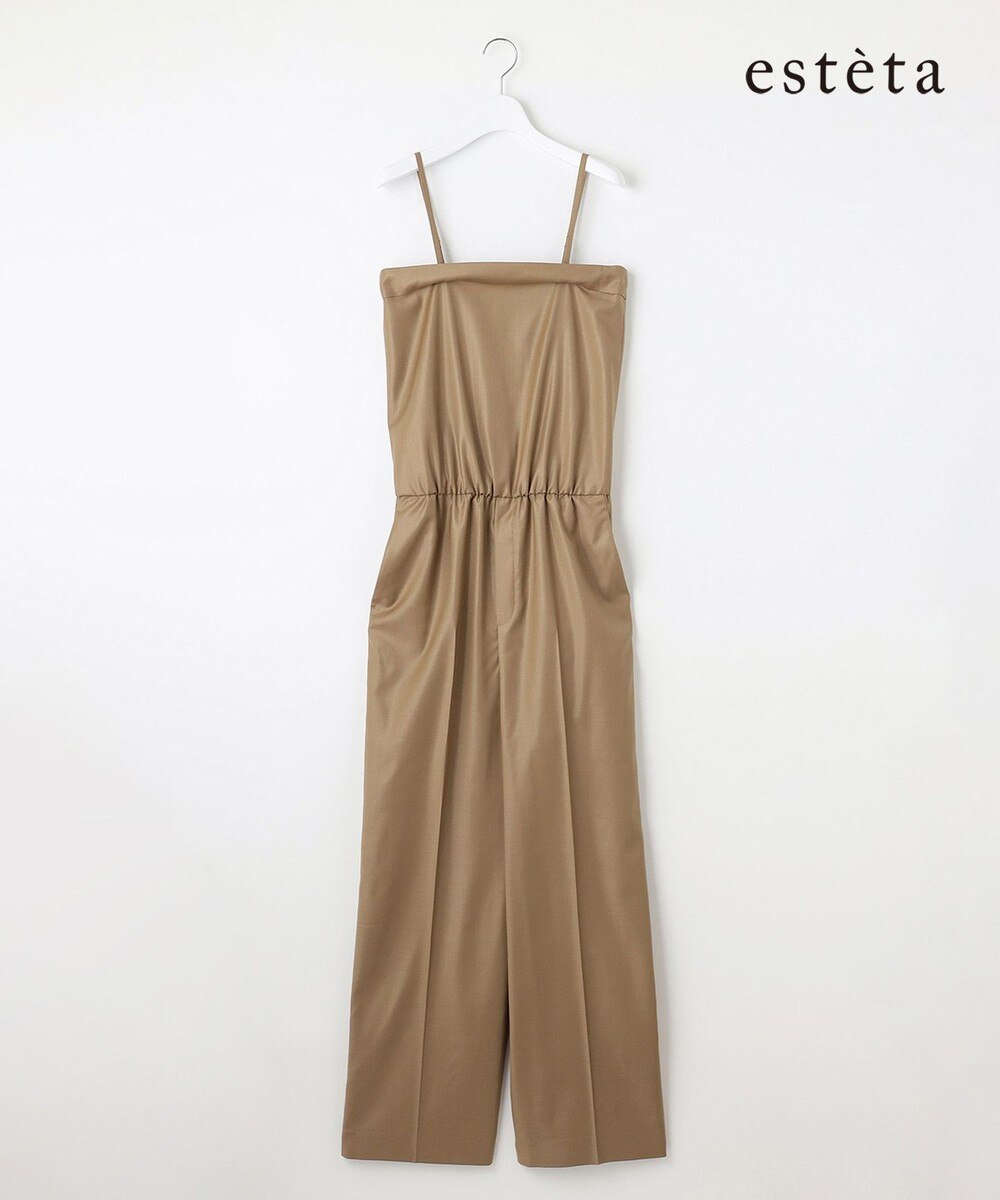 【オンワード】 23区>オールインワン・サロペット 【エステータ】ウールチンツ サロペット カーキ 6 レディース